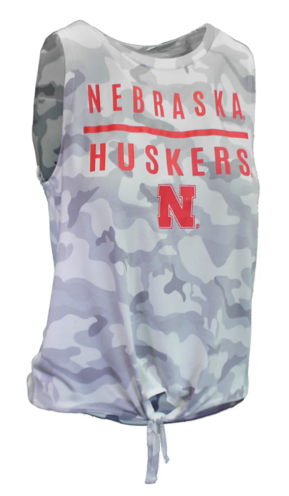 Womens Nebraska Camo Composite Tank