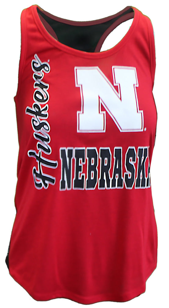 Ladies Nebraska Huskers Whiplash Racerback