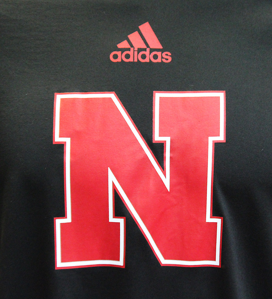 Adidas Nebraska Creator Locker Logo Iron N LS Tee - Black