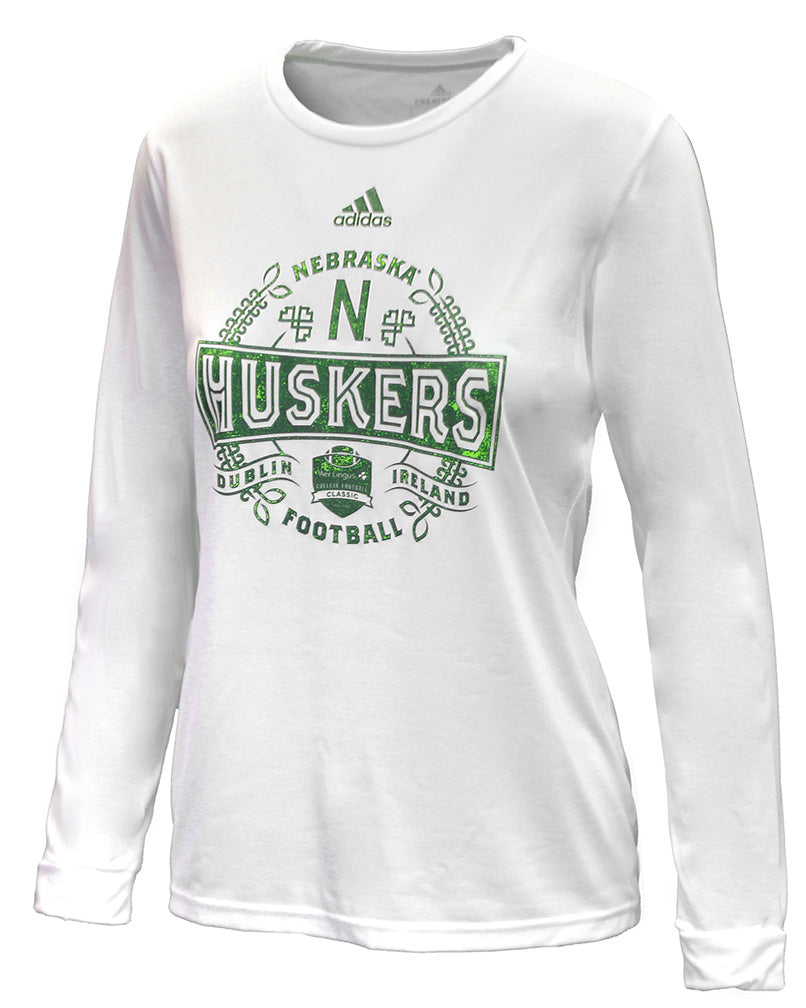 Adidas Womens Huskers Ireland Lace Laurels LS Tee