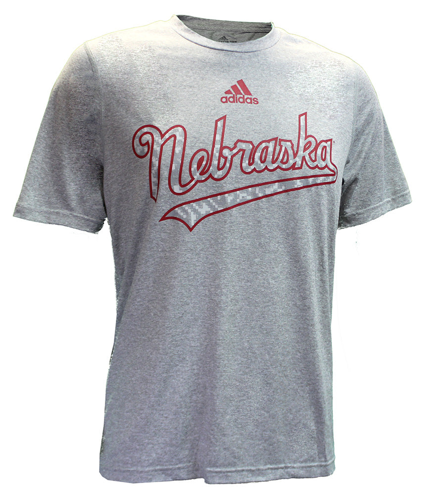 Adidas Nebraska Camo Script Locker Tee
