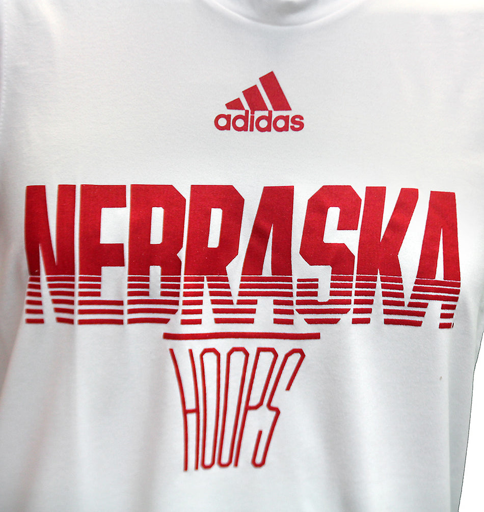 Adidas On Court Nebraska Hoops Muscle Tee