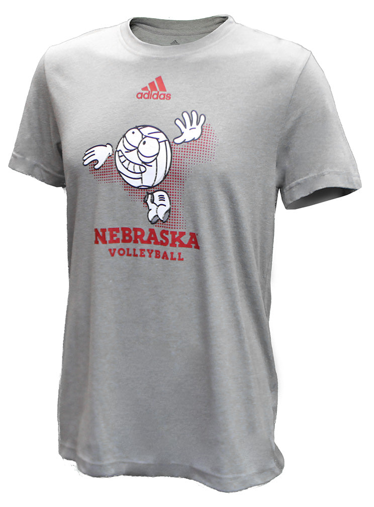 Adidas Cornhuskers Volleyball Kaboom! Blend Tee