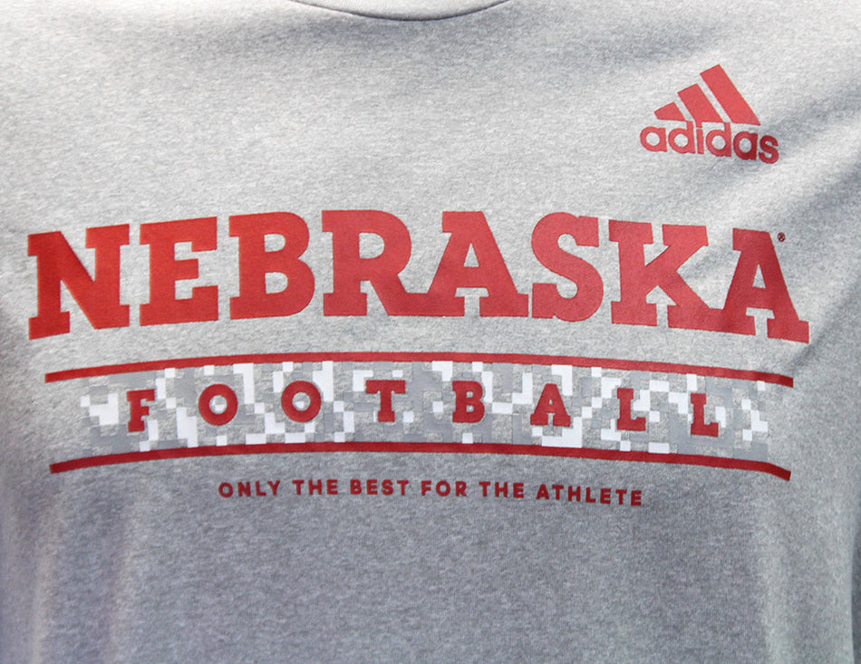 Adidas Nebraska Football Lockeroom Tee 2022 - Grey
