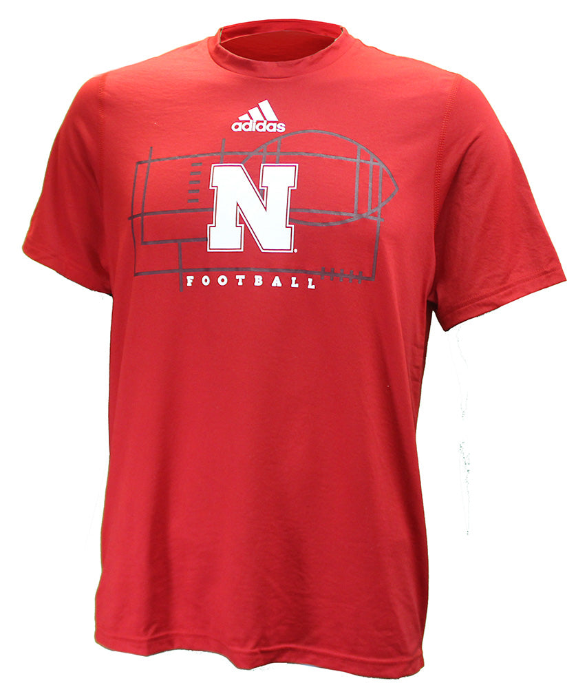 Adidas Nebraska Football Locker Lines Tee