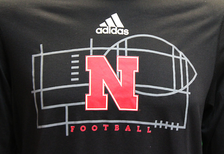 Adidas Nebraska Football Locker Lines LS Creator Tee - Black