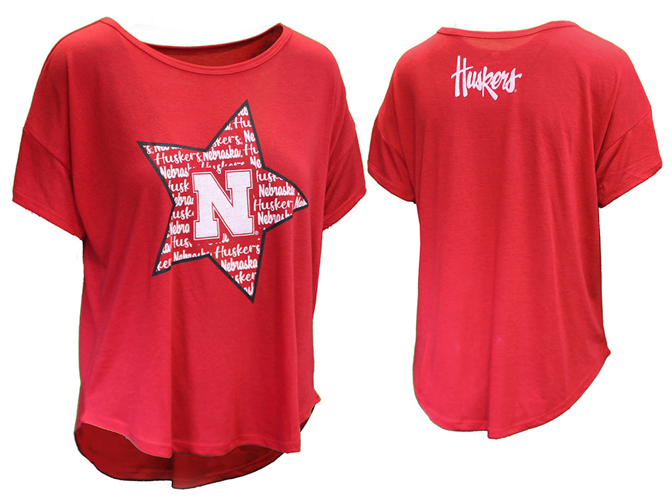 Womens Nebraska Star Top