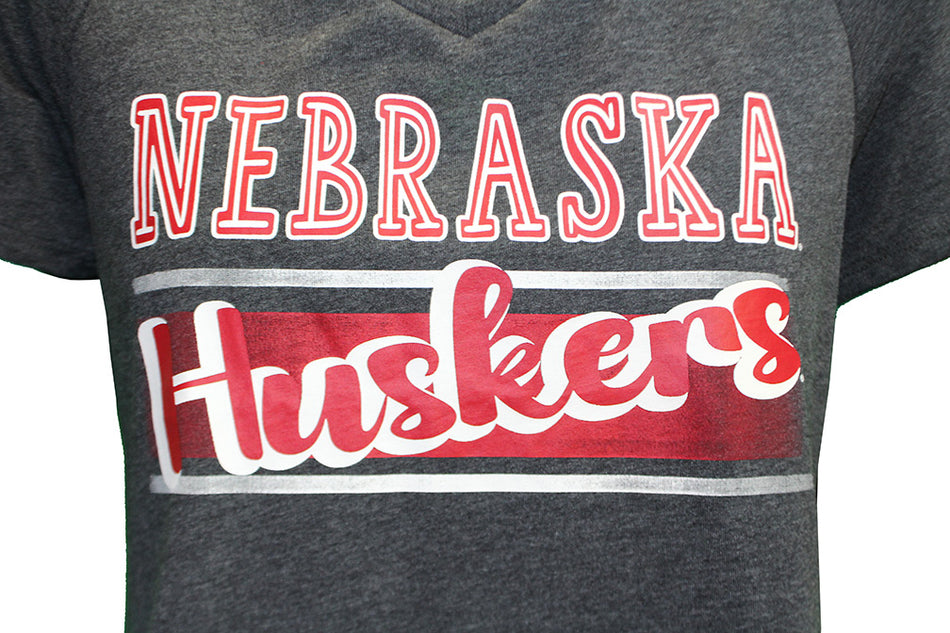 Womens Nebraska Huskers Stylish V-Neck