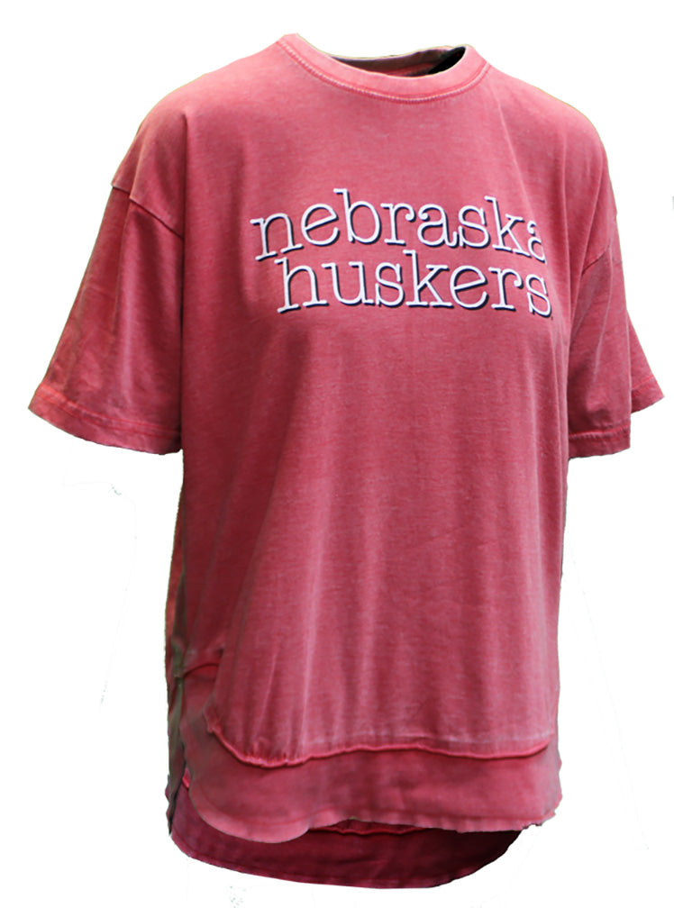 Womens Nebraska Huskers Ruffed Tunic