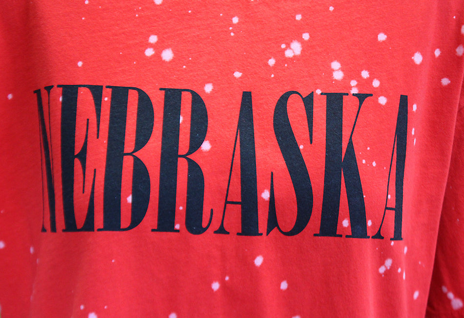 Womens Nebraska Spot Wash Showtime Top