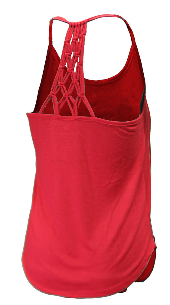 Womens Nebraska Huskers Natasha Macrame Tank