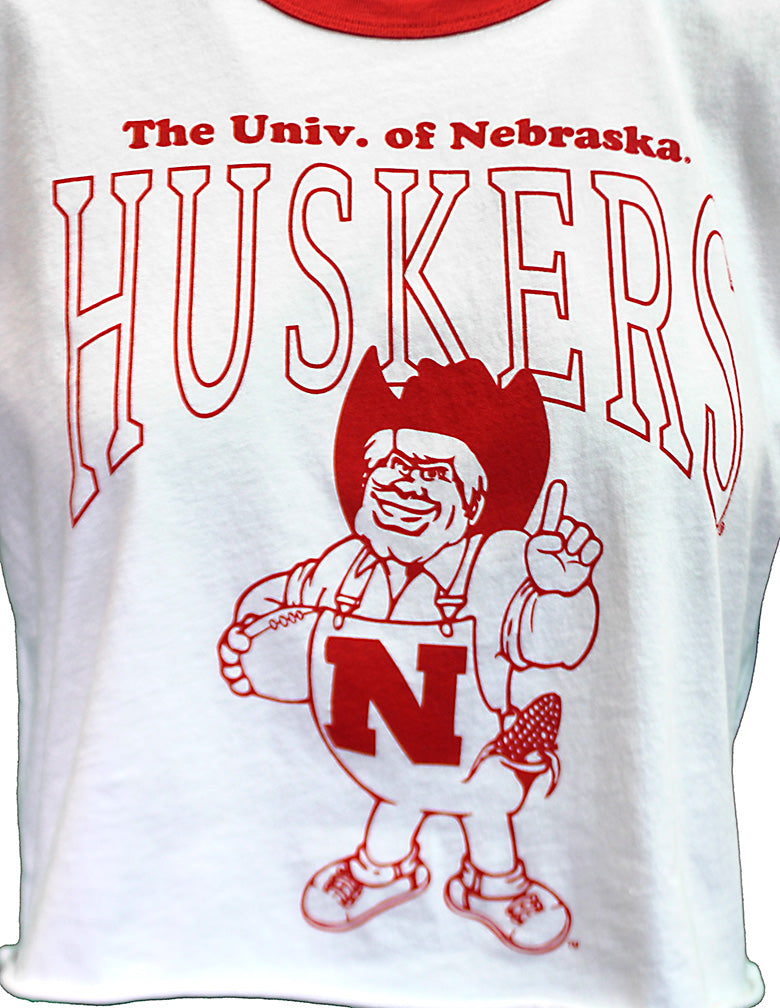 Womens Vintage Herbie Huskers Crop Ringer