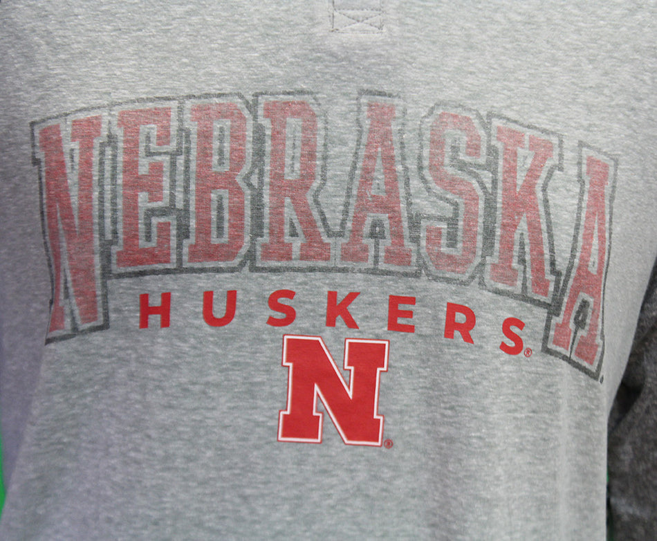 Nebraska Huskers Double Button Henley
