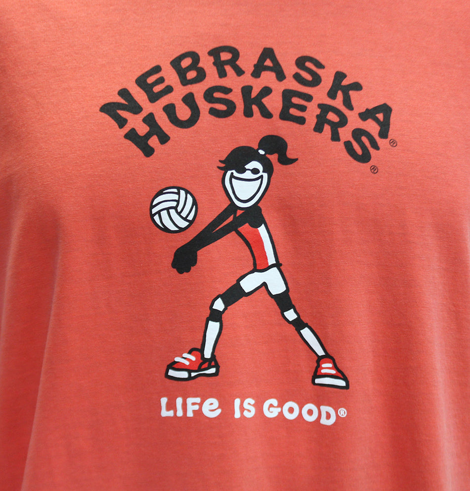 Nebraska Huskers Volleyball Life Is Good Unisex Tee