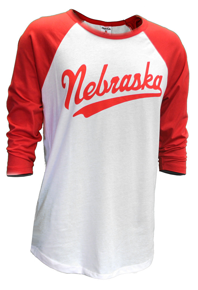 Nebraska Script C. Hustle Raglan