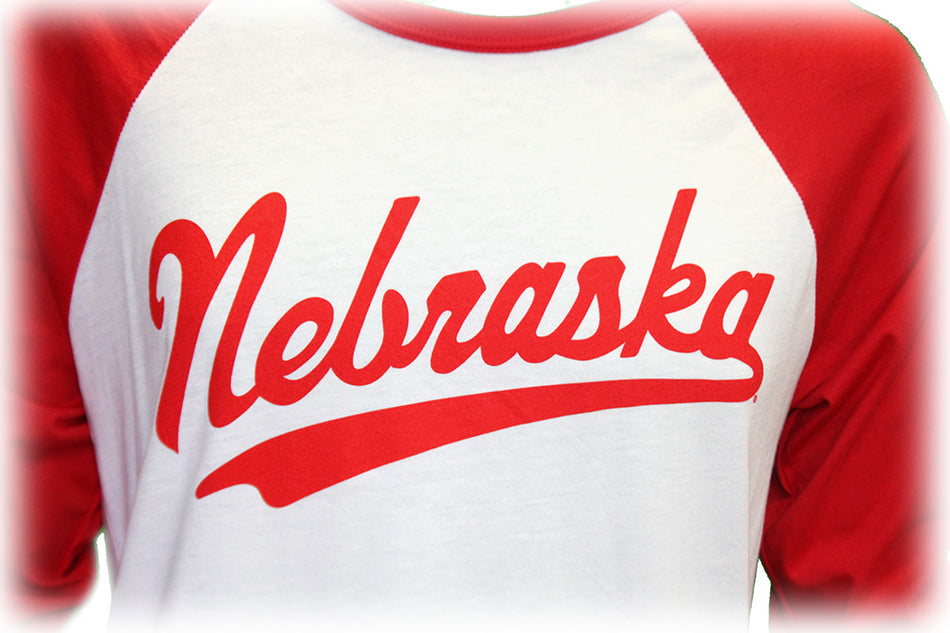 Nebraska Script C. Hustle Raglan