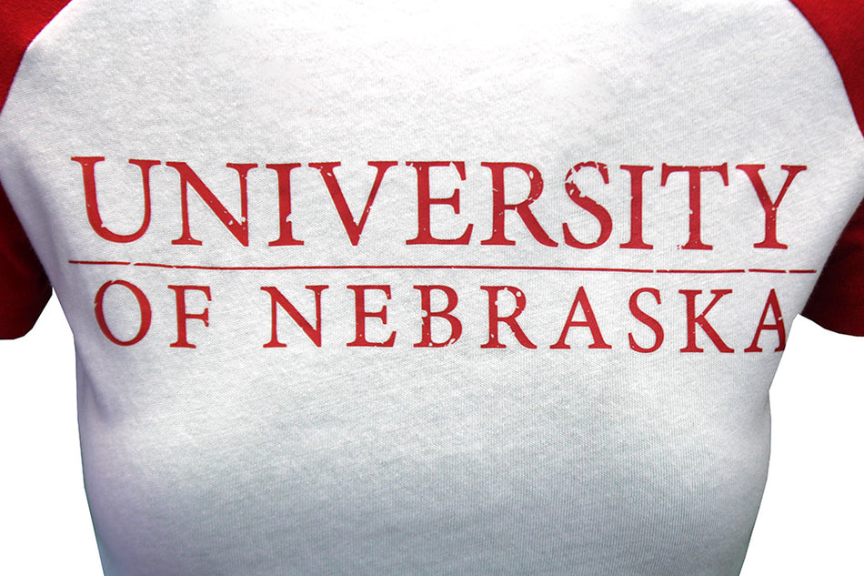 Ladies University Of Nebraska Retro Raglan