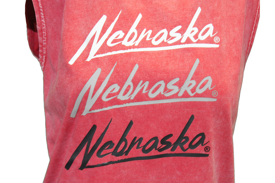 Womens Nebraska Rocker Muscle Tank