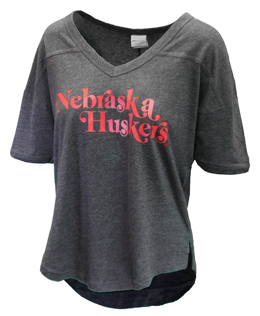 Womens Nebraska Huskers Swoop Chicka-D Jersey Top