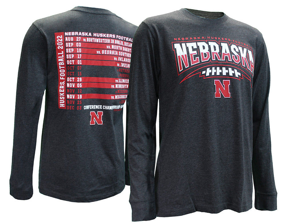 2022 Nebraska Schedule Long Sleeve Tee