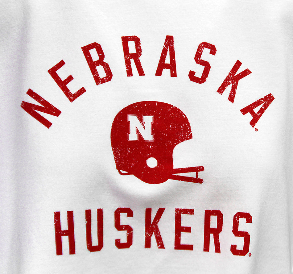 Womens Cream Cozy Nebraska Fleece Flowy Tee