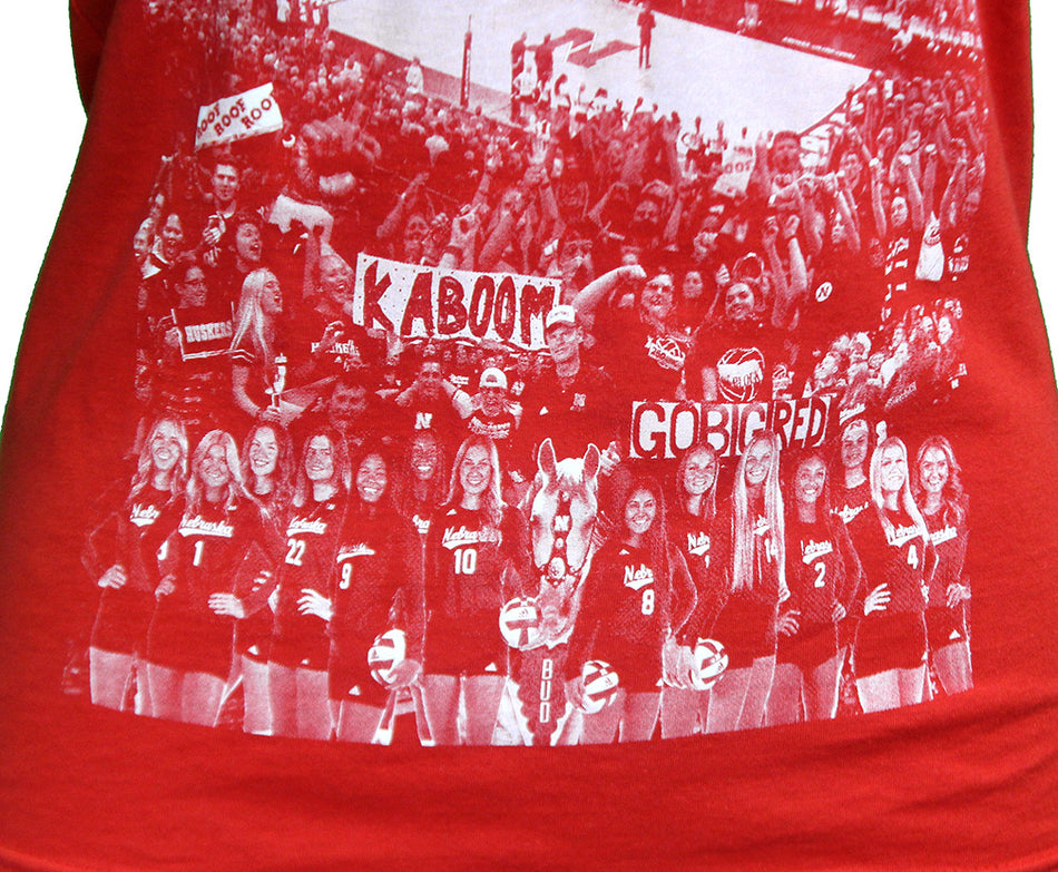 Ladies Red Kingdom Volleyball Tee