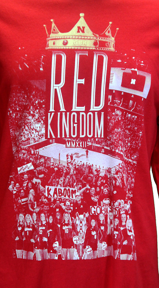 Huskers Red Kingdom LS Volleyball Tee