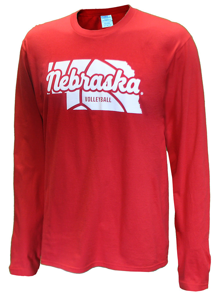 Nebraska Volleyball State LS Tee