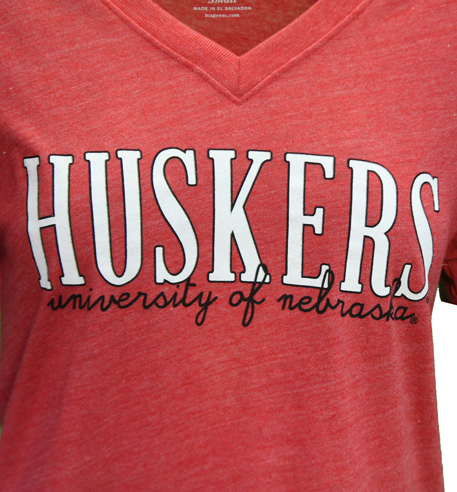 Womens University Of Nebraska Huskers V-Neck