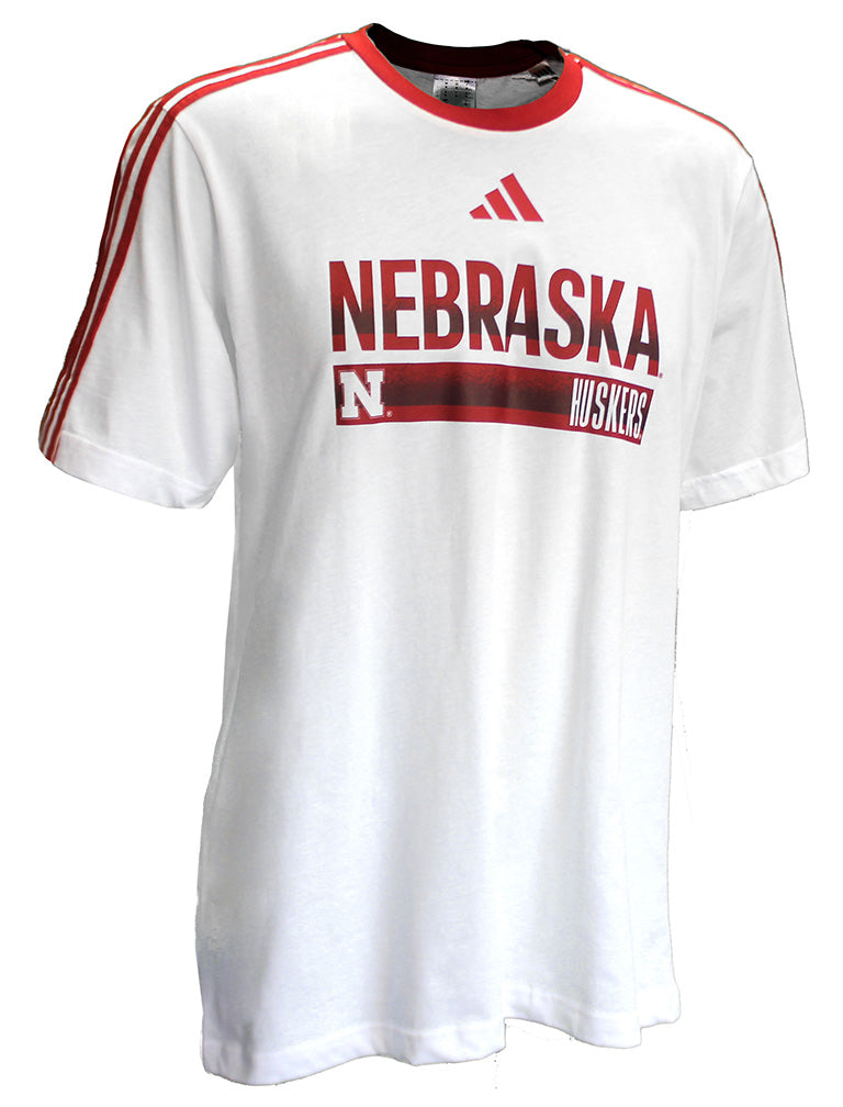 Adidas Nebraska Huskers Red Zone Ringer Tee
