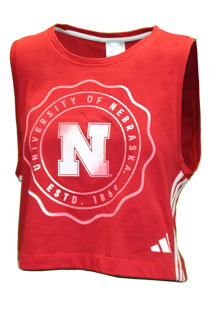 Adidas Womens Nebraska Seal Fashion Crop Tank