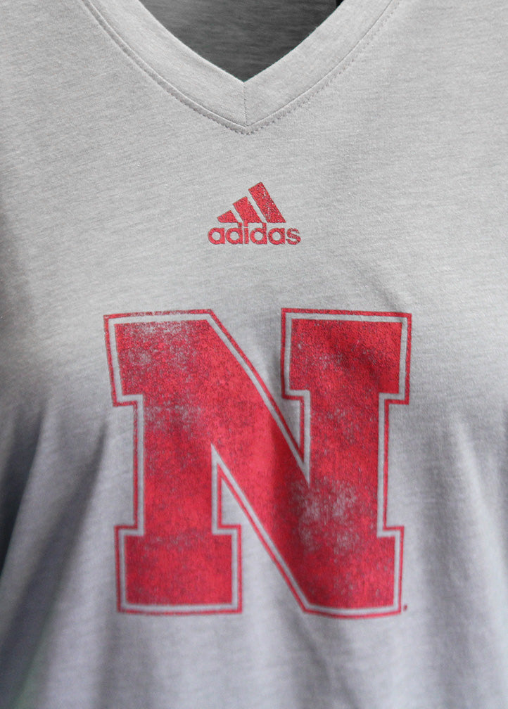 Adidas Womens Nebraska N Blend Tee