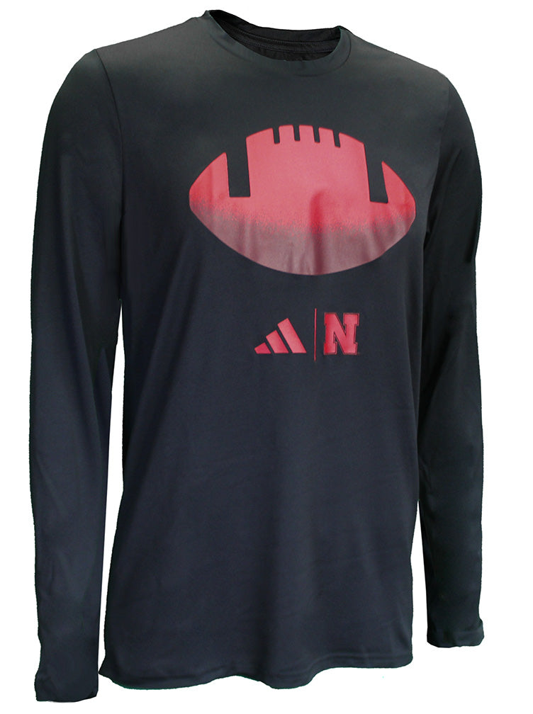 Adidas Nebraska Football Dominance Long Sleeve Tee