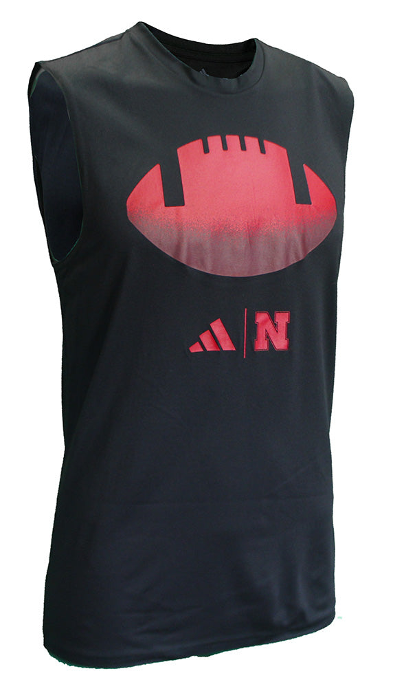 Adidas Nebraska Football Dominate Sleeveless Tee