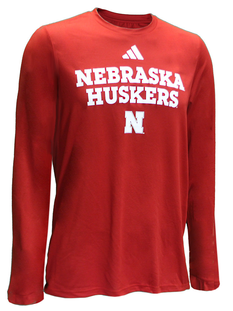 Adidas Nebraska Huskers Fullback LS Tee