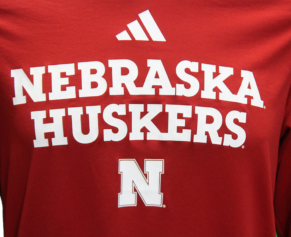 Adidas Nebraska Huskers Fullback LS Tee