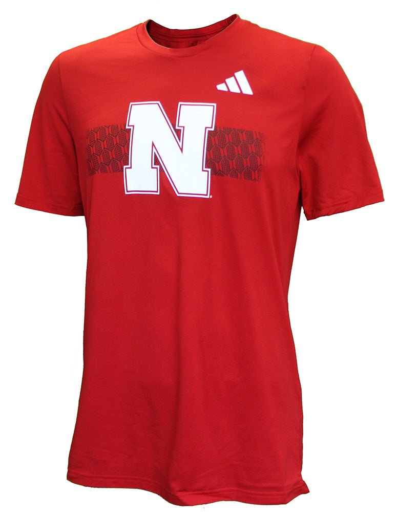 Adidas Nebraska Cornborn Pregame Tee