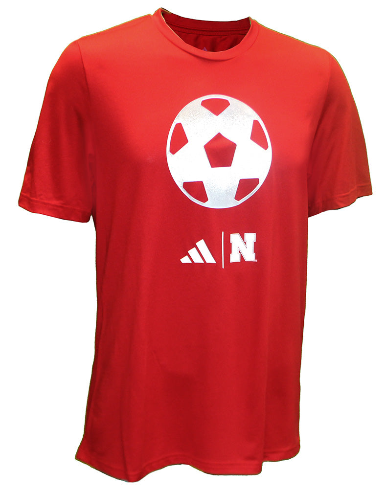 Adidas Nebraska Soccer On Fire Tee