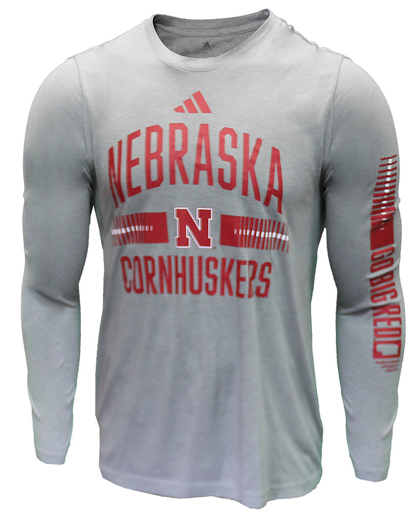 Adidas Nebraska Cornhuskers LS GBR Blend Tee