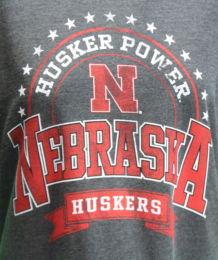 Womens Husker Power Vintage Poncho Top