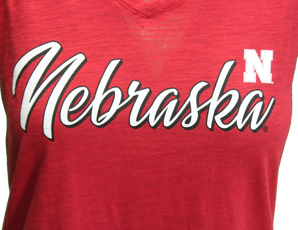 Womens Nebraska Sloane V-Neck Sleeveless