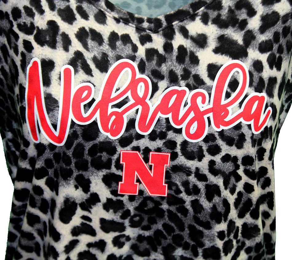 Womens Nebraska Vera Cheetah Top