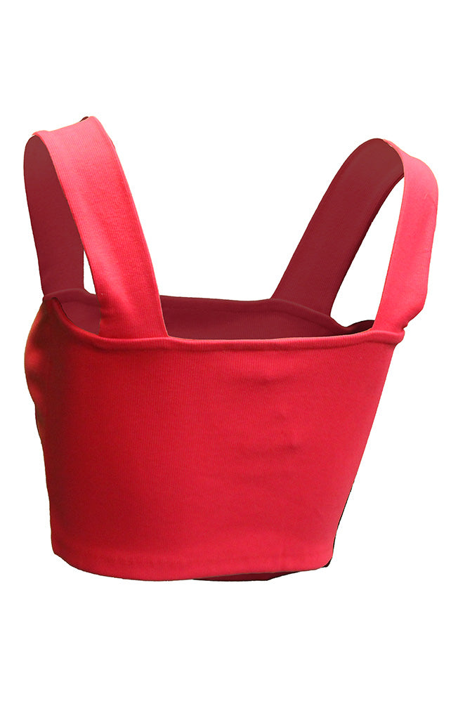 Womens Nebraska Ribbed Halftime Crop