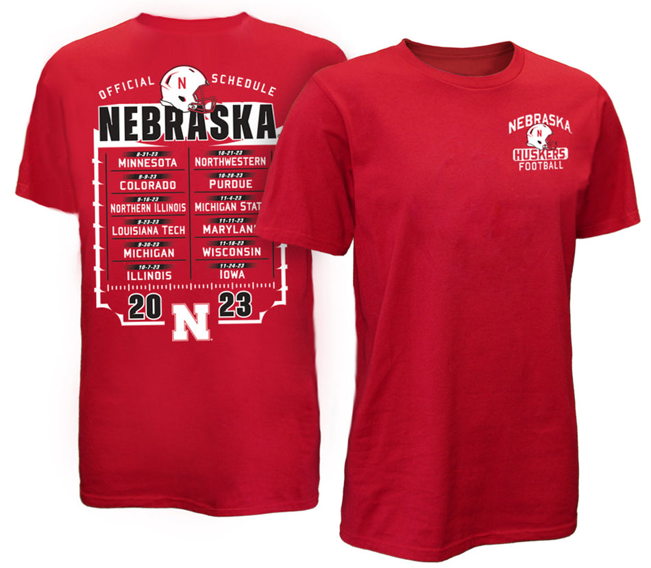 2023 Nebraska Football Schedule Tee