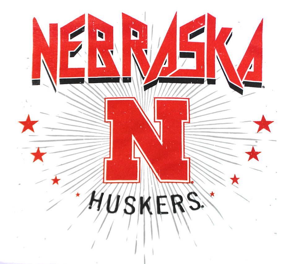 Womens Nebraska Rock Stars LS Crop Tee