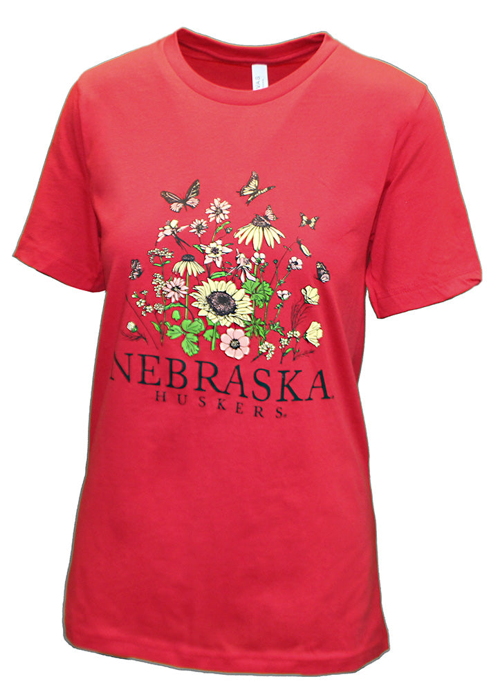 Womens Floral University Of Nebraska Josie Tee