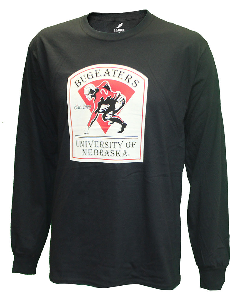 University Of Nebraska Bugeaters LS EZ Tee - Black