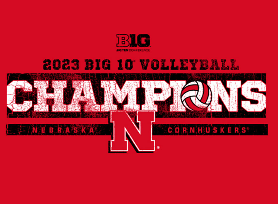 2023 Big Ten Champs Volleyball Banner Tee