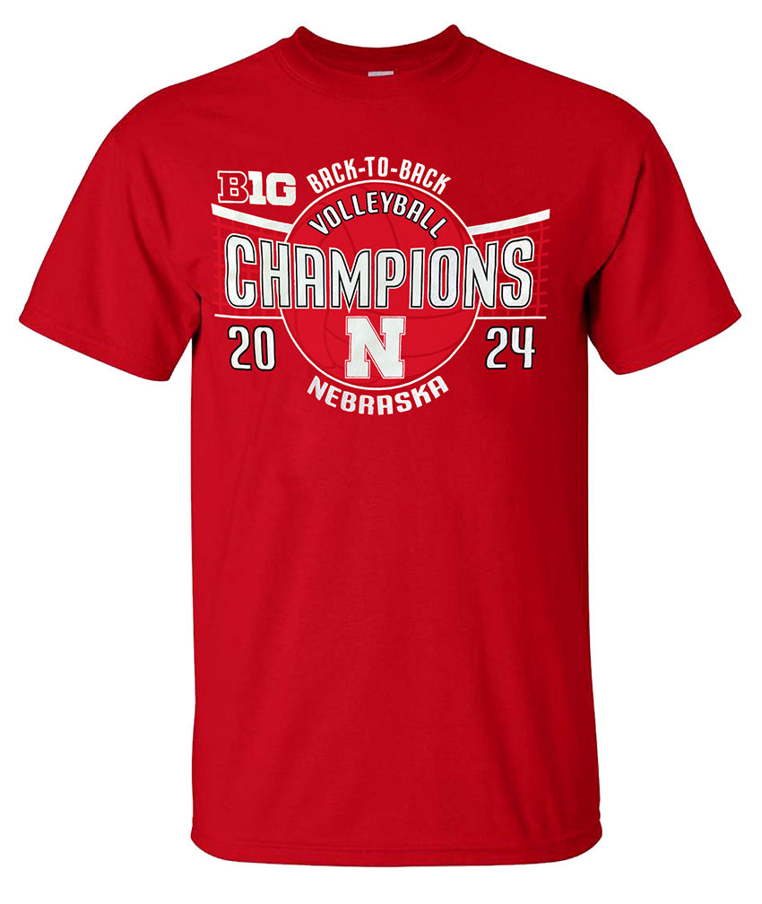 '23 '24 Back 2 Back Huskers Volleyball Big 10 Champions Tee!