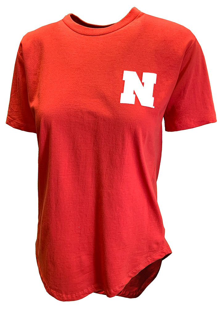 Womens RNebraska Huskers Groovy Tangerine Tee